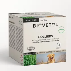Lot de 6 colliers anti-insectes pour grand chien