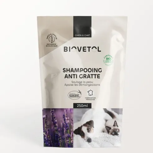 Recharge Shampooing Anti-Gratte Chien et Chat bio