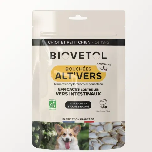 Bouchées Alt'Vers pour Petit Chien bio