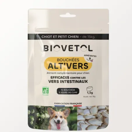 Bouchées Alt'Vers pour Petit Chien bio