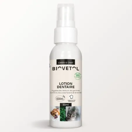 Lotion Dentaire BIO Chien et Chat – Format Découverte 50 ml