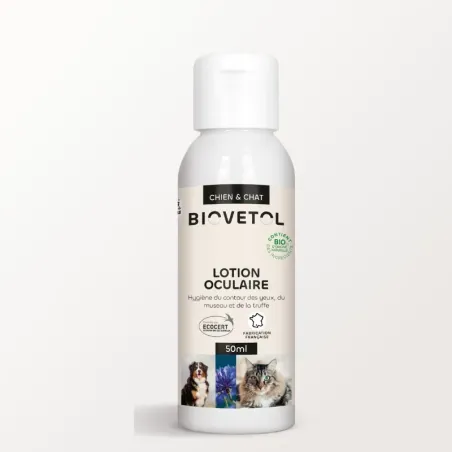 Lotion Nettoyante pour le Contour des Yeux BIO Chien et Chat – Format Découverte 50 ml
