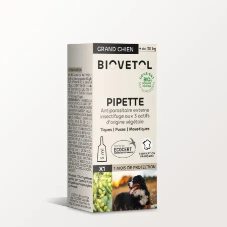 Biovetol 6 x Pipettes insectifuges  - Grand Chien