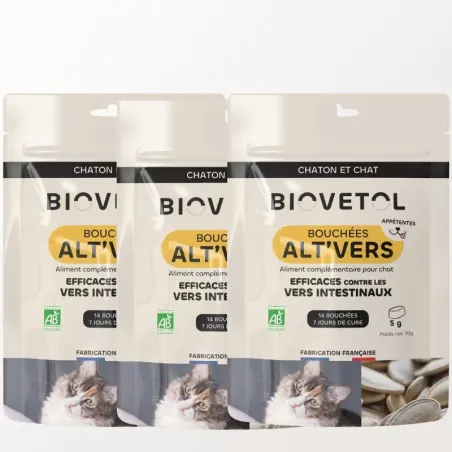 Bouchées Alt'Vers pour Chaton & Chat – Lot 3