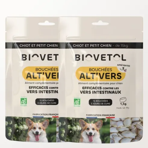 Bouchées Alt'Vers pour Petit Chien bio – Lot 2