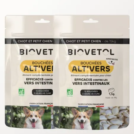 Bouchées Alt'Vers pour Petit Chien bio – Lot 2